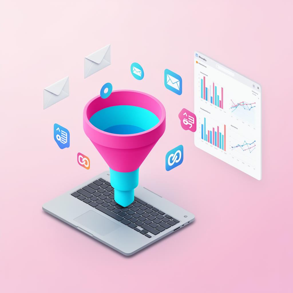 Stratégie d'acquisition digitale pour PME - funnel de conversion et analytics